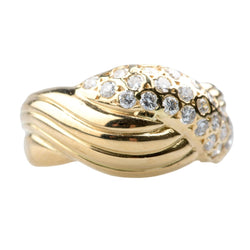 Bague Dôme en or jaune et diamants - Castafiore