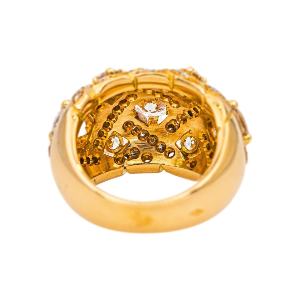Bague Dôme en or jaune et diamants - Castafiore
