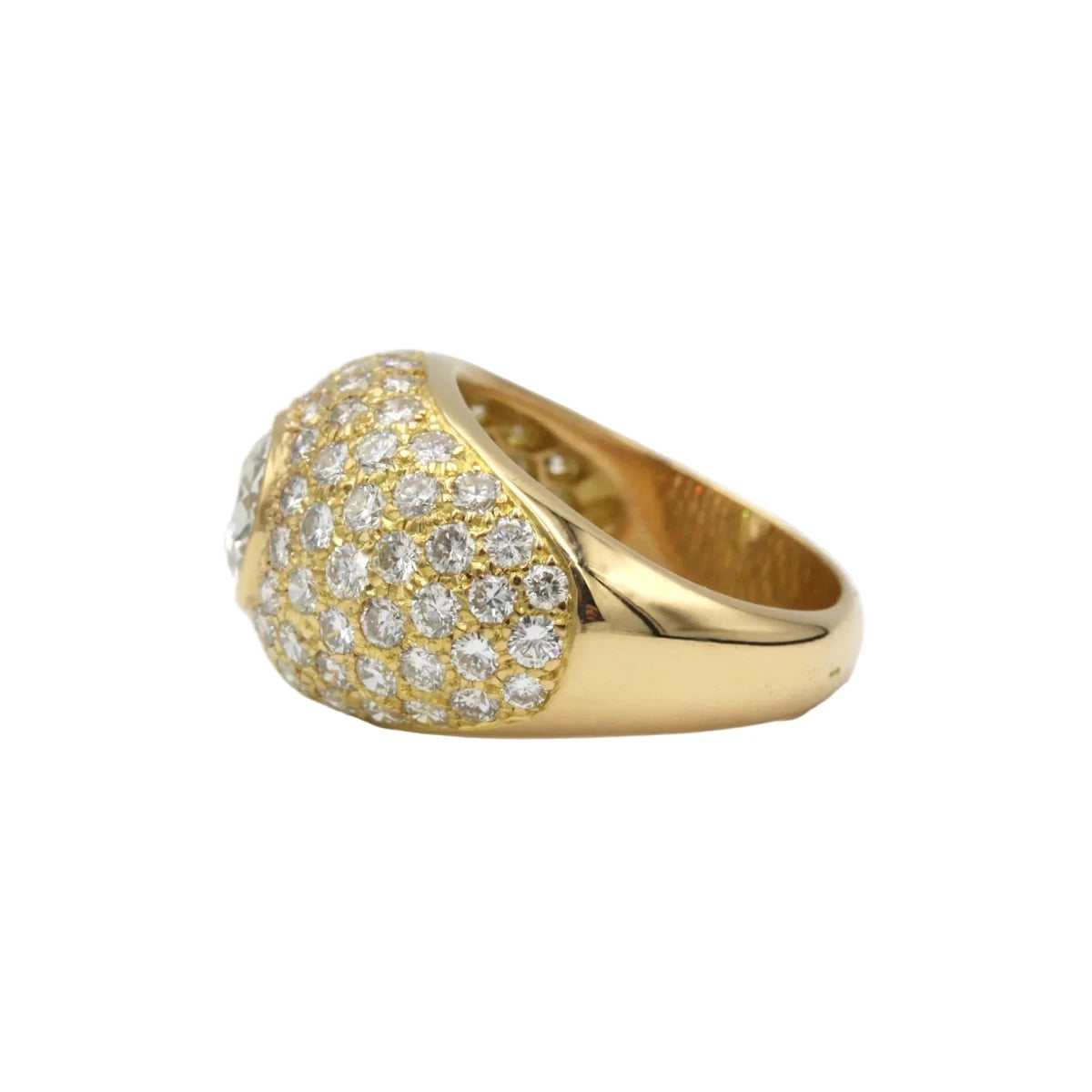 Bague Dôme en or jaune et diamants - Castafiore