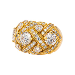 Bague Dôme en or jaune et diamants - Castafiore