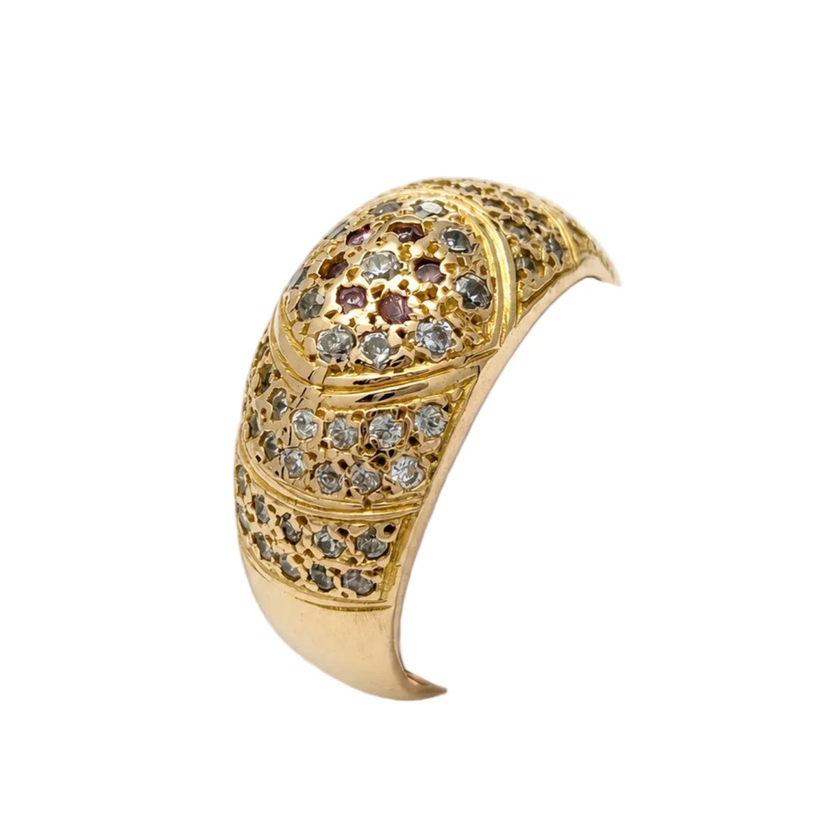 Bague Dôme en or jaune et diamants - Castafiore