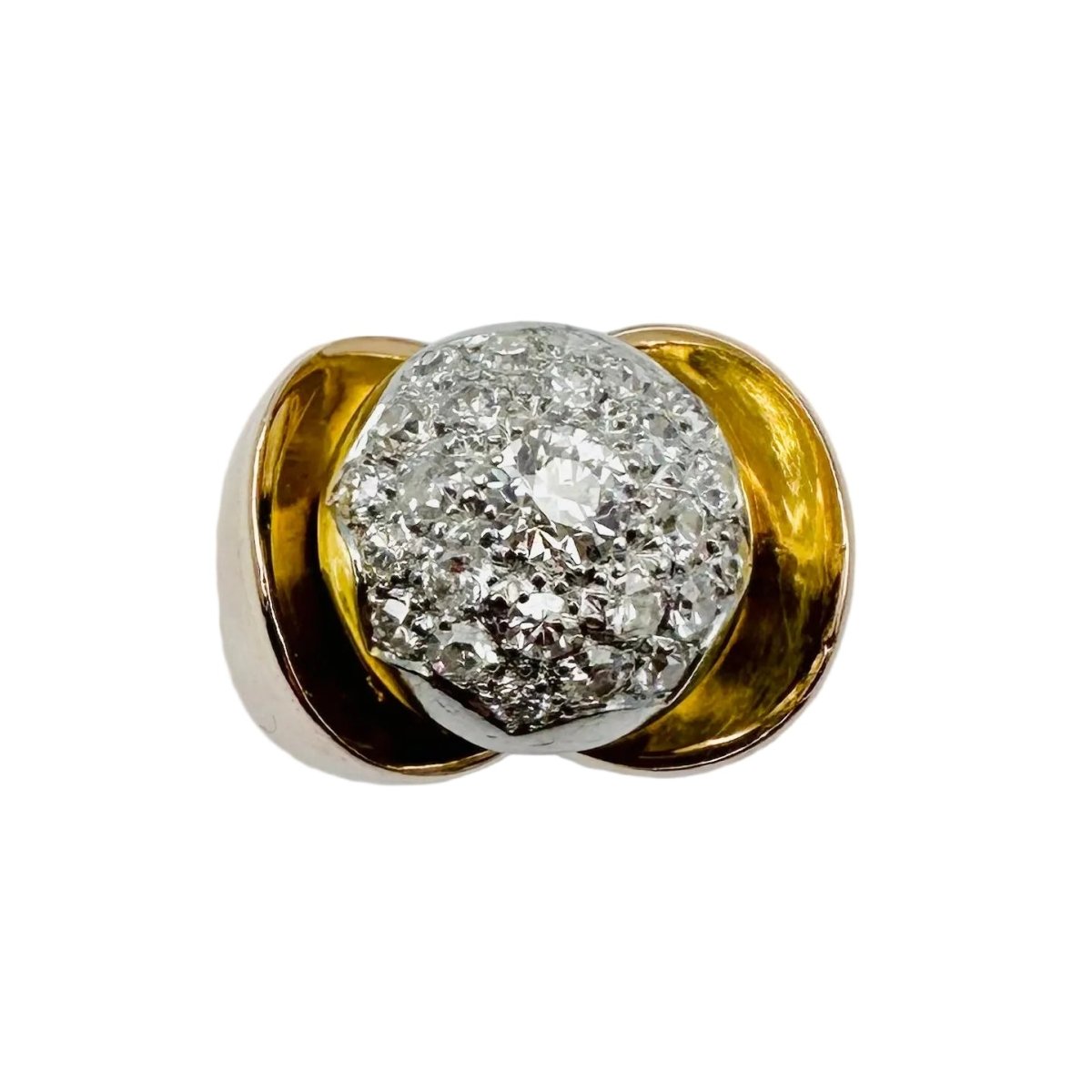 Bague Dôme en or jaune et diamants - Castafiore