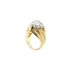 Bague Dôme en or jaune et diamants - Castafiore