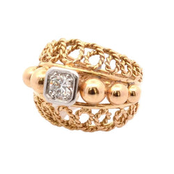 Bague Dôme en or jaune et diamants - Castafiore