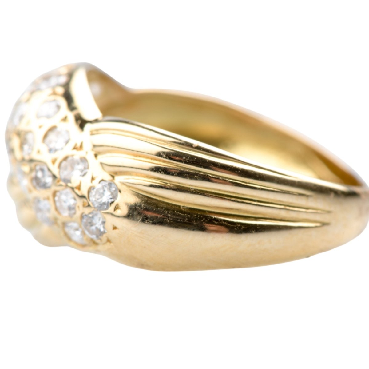 Bague Dôme en or jaune et diamants - Castafiore