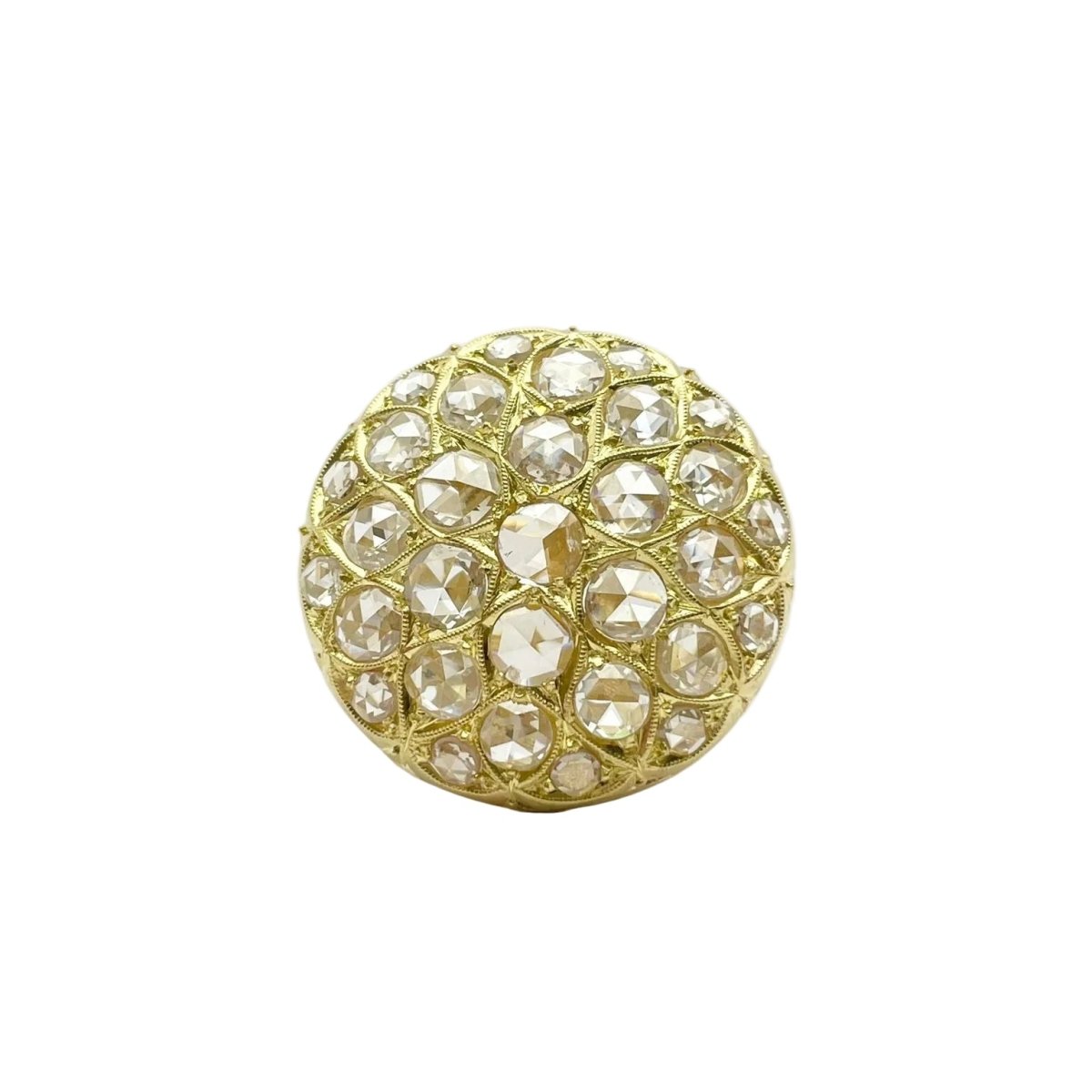 Bague Dôme en or jaune et diamants - Castafiore