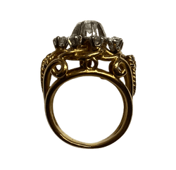 Bague Dôme en or jaune et diamants - Castafiore