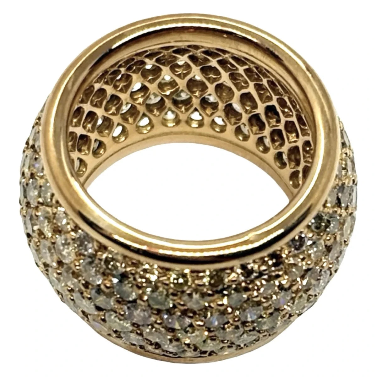 Bague Dôme en or jaune et diamants - Castafiore