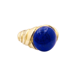 Bague Dôme en or jaune et lapis - lazuli - Castafiore