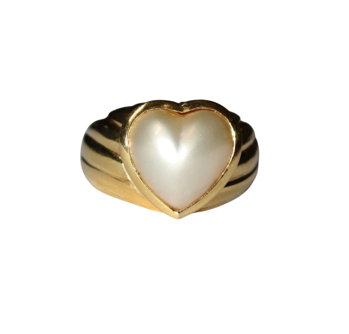 Bague Dôme en or jaune et perle - Castafiore