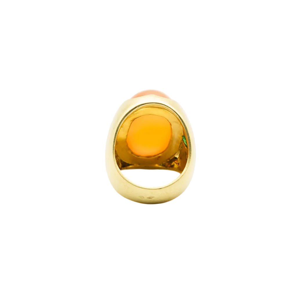 Bague Dôme en or jaune et pierre de lune - Castafiore