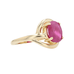 Bague Dôme en or jaune et rubis - Castafiore