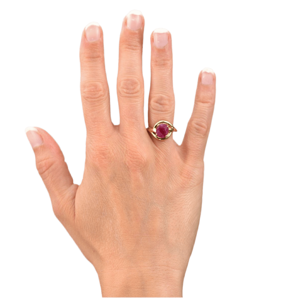 Bague Dôme en or jaune et rubis - Castafiore