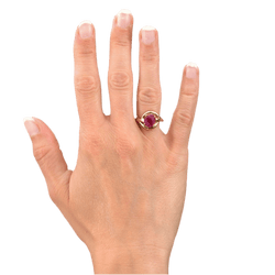 Bague Dôme en or jaune et rubis - Castafiore