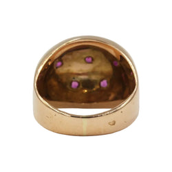 Bague Dôme en or jaune et rubis - Castafiore