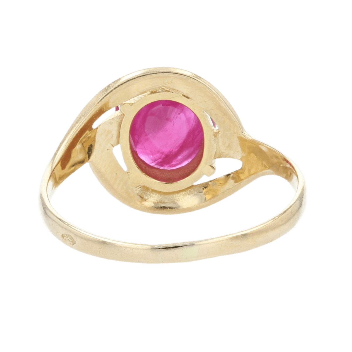 Bague Dôme en or jaune et rubis - Castafiore