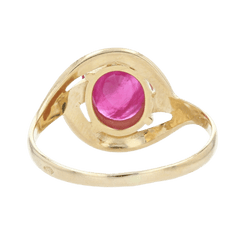 Bague Dôme en or jaune et rubis - Castafiore