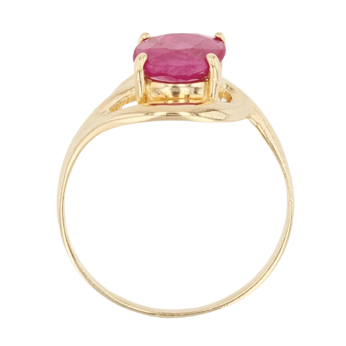 Bague Dôme en or jaune et rubis - Castafiore