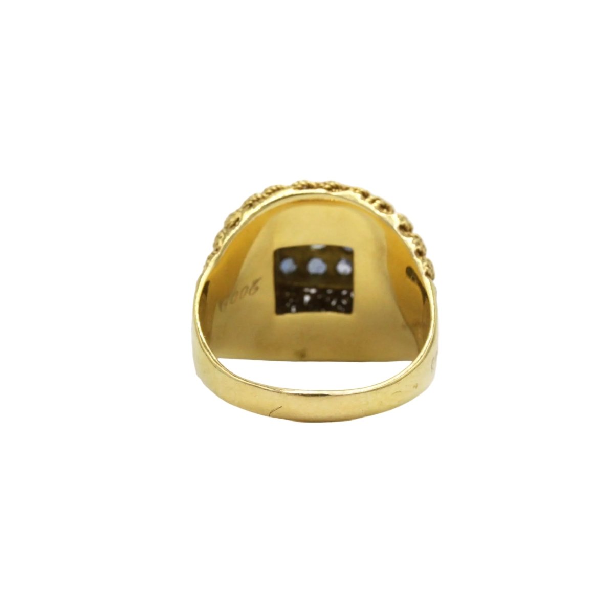 Bague Dôme en or jaune et saphirs - Castafiore