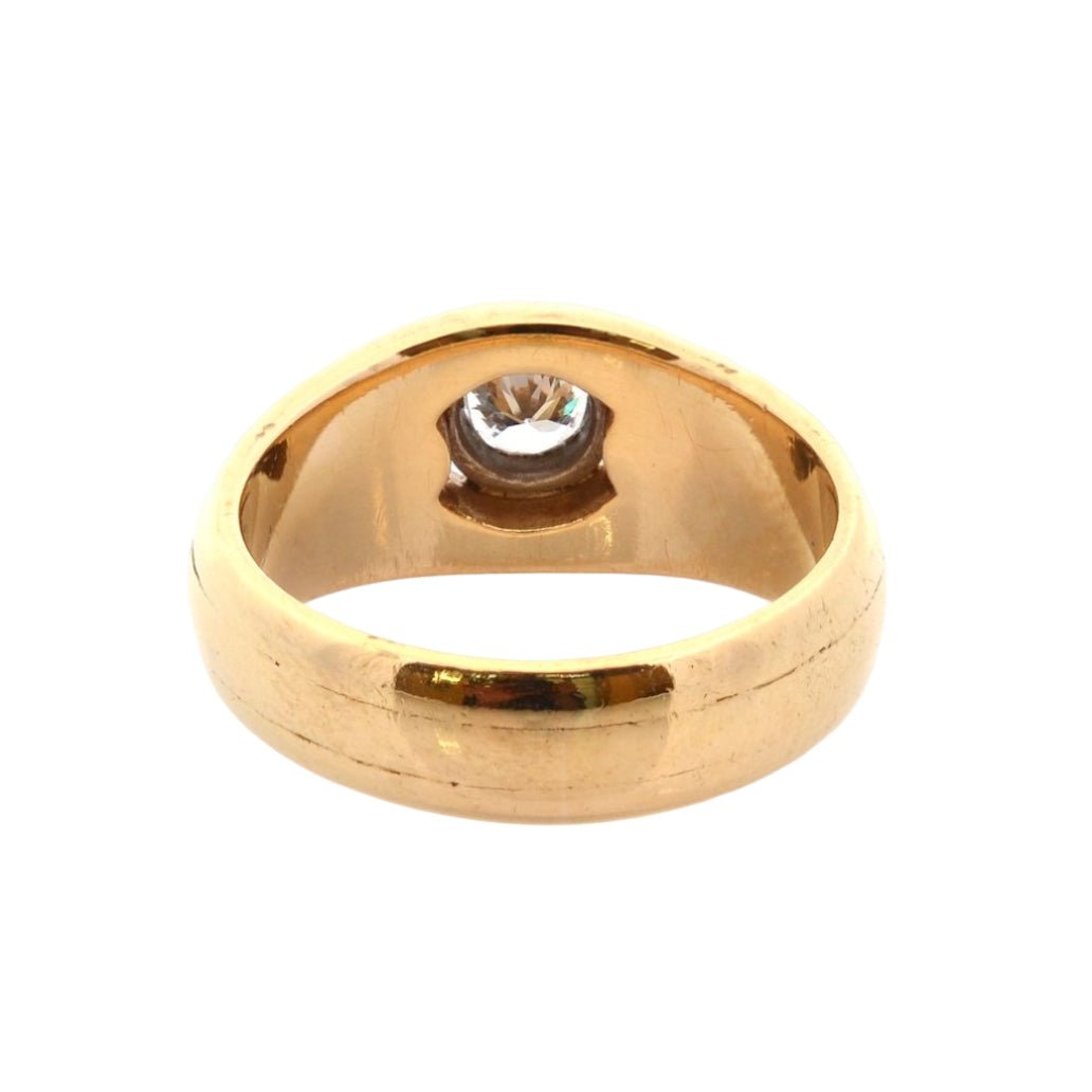 Bague Dôme en or jaune, platine et diamant - Castafiore
