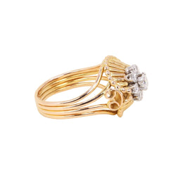 Bague Dôme en or jaune, platine et diamants - Castafiore