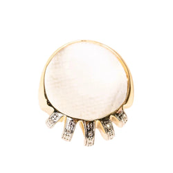 Bague Dôme en or jaune, platine et diamants - Castafiore