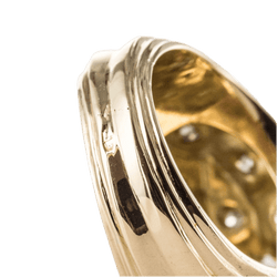 Bague Dôme en or jaune, platine et diamants - Castafiore