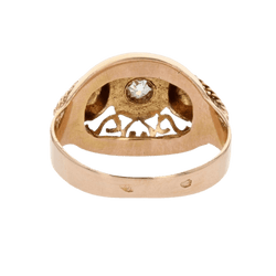 Bague Dôme en or rose et diamant - Castafiore