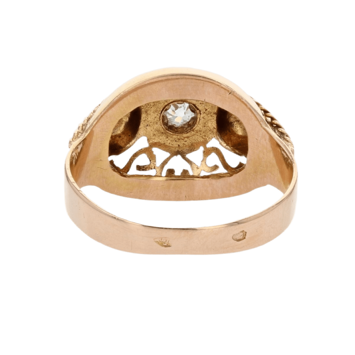 Bague Dôme en or rose et diamant - Castafiore