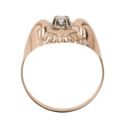 Bague Dôme en or rose et diamant - Castafiore