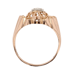 Bague Dôme en or rose et diamant - Castafiore