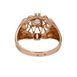 Bague Dôme en or rose et diamant - Castafiore