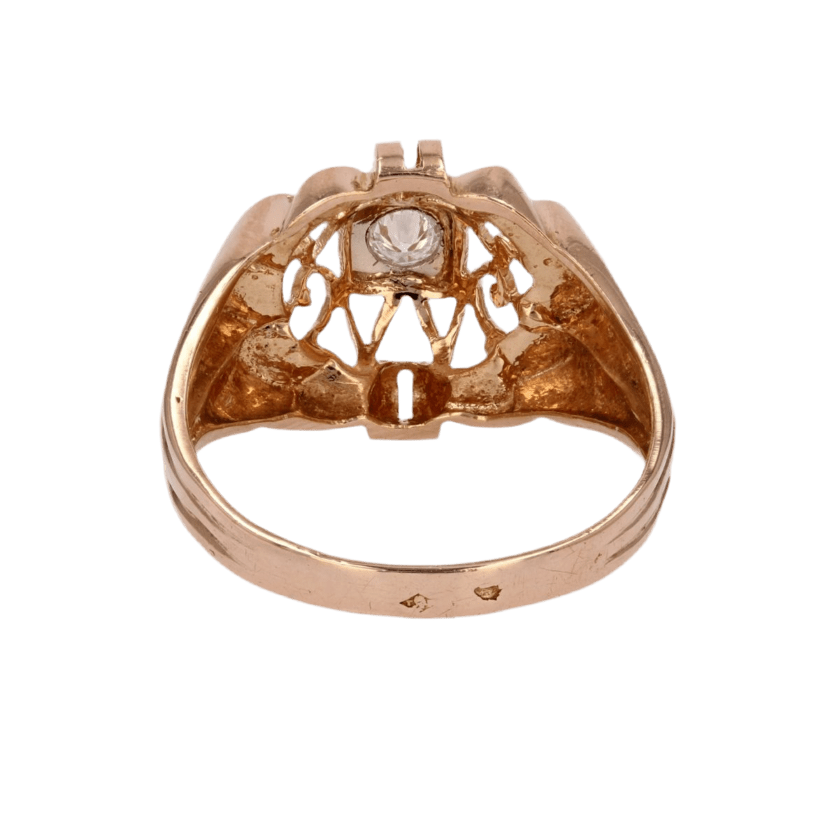 Bague Dôme en or rose et diamant - Castafiore