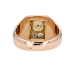 Bague Dôme en or rose et diamants - Castafiore