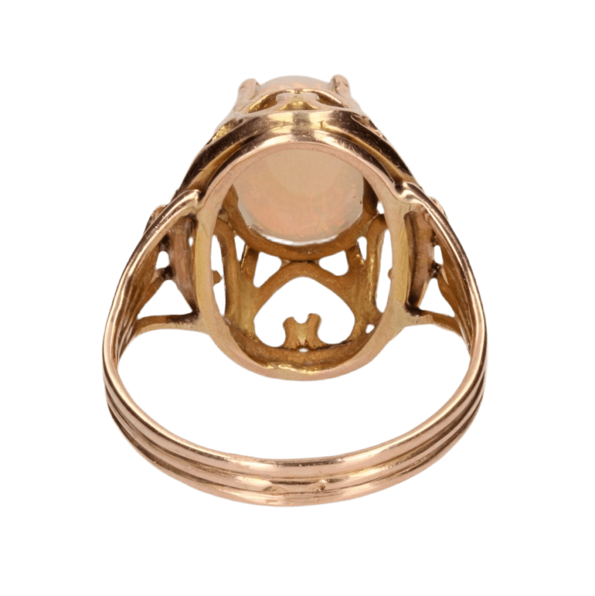 Bague Dôme en or rose et opale - Castafiore