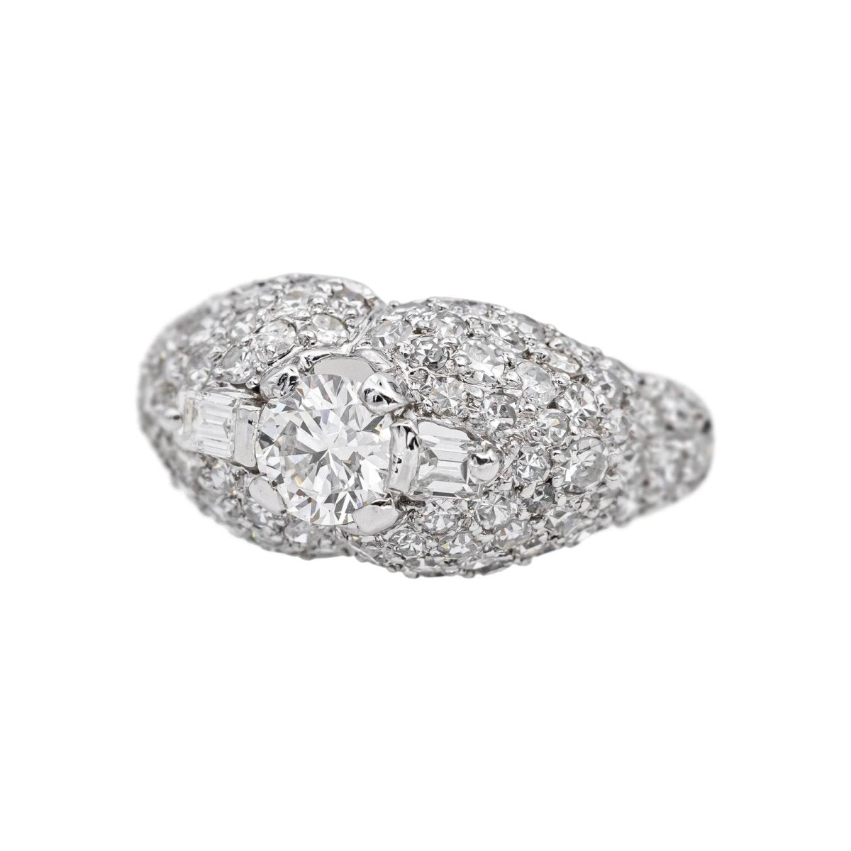 Bague Dôme en platine et diamant - Castafiore