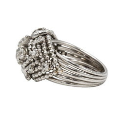 Bague Dôme en platine et diamants - Castafiore