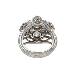Bague Dôme en platine et diamants - Castafiore