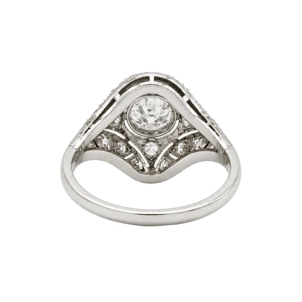 Bague Dôme en platine et diamants - Castafiore