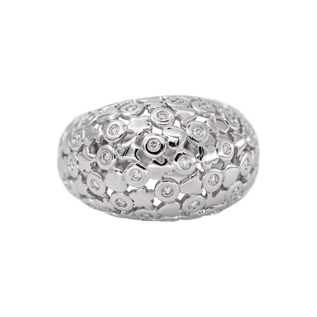 Bague Dôme Or blanc Diamant - Castafiore