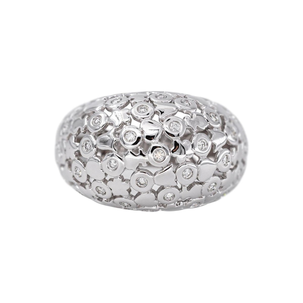 Bague Dôme Or blanc Diamant - Castafiore