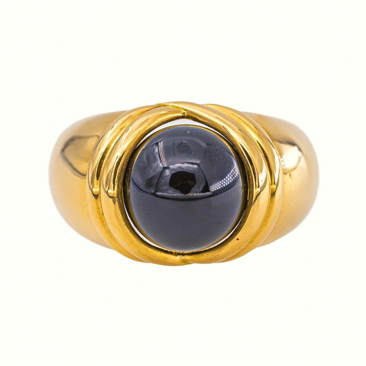 Bague Dôme Or jaune Œil de tigre - Castafiore