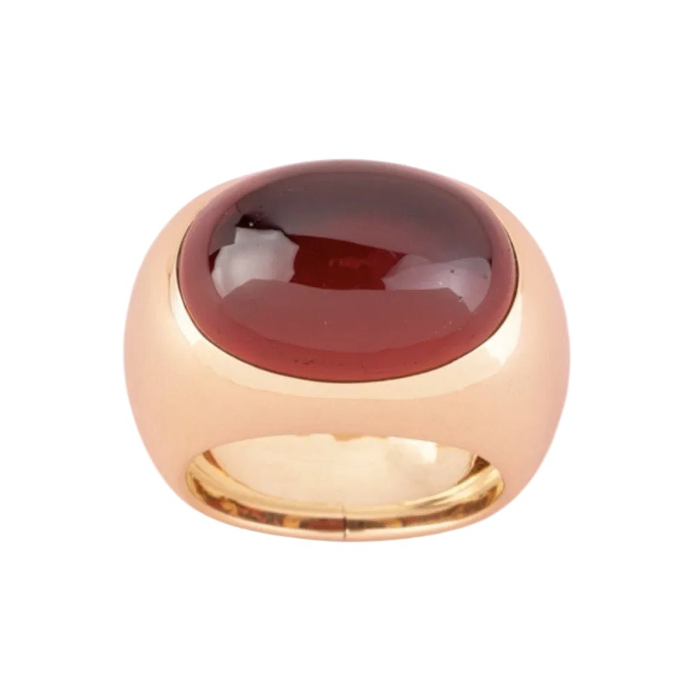 Bague Dôme POMELLATO en or jaune et grenat - Castafiore
