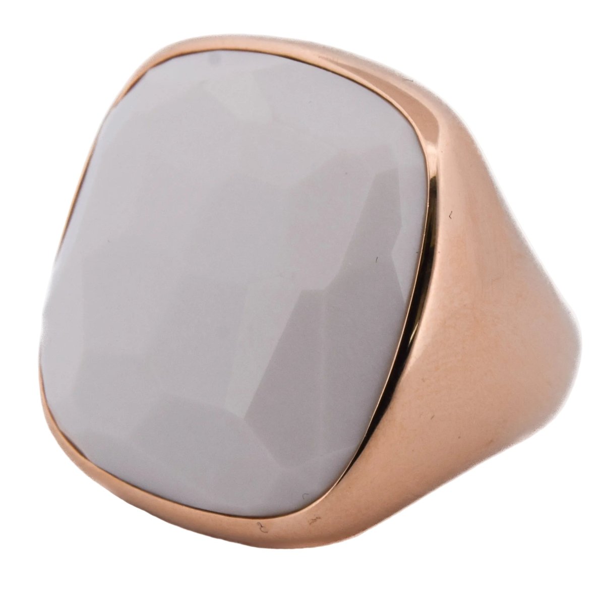 Bague Dôme POMELLATO "Victoria" en or rose et cacholong - Castafiore