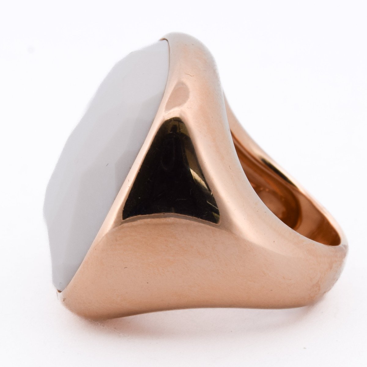 Bague Dôme POMELLATO "Victoria" en or rose et cacholong - Castafiore