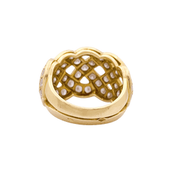 Bague Dôme VAN CLEEF & ARPELS en or jaune et diamants - Castafiore