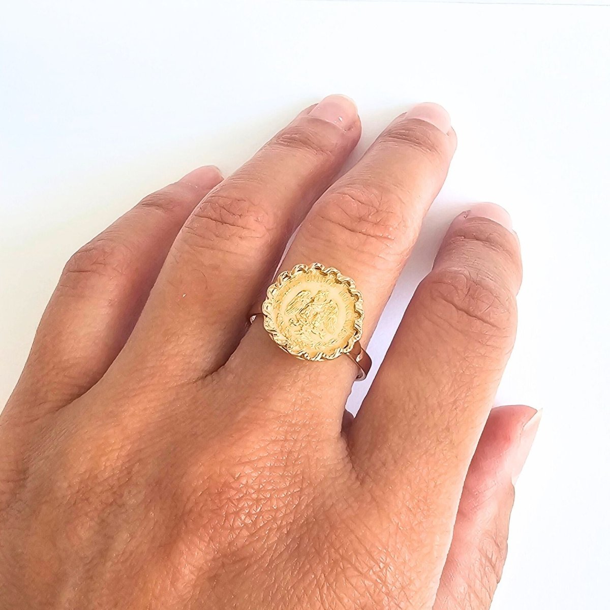 Bague "Dos Pesos" en or jaune - Castafiore