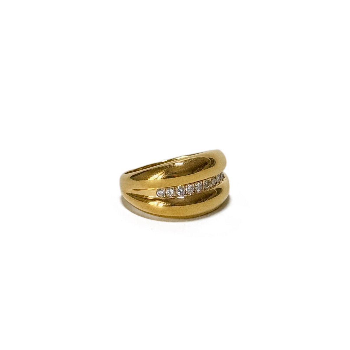 Bague double jonc bombée - Castafiore