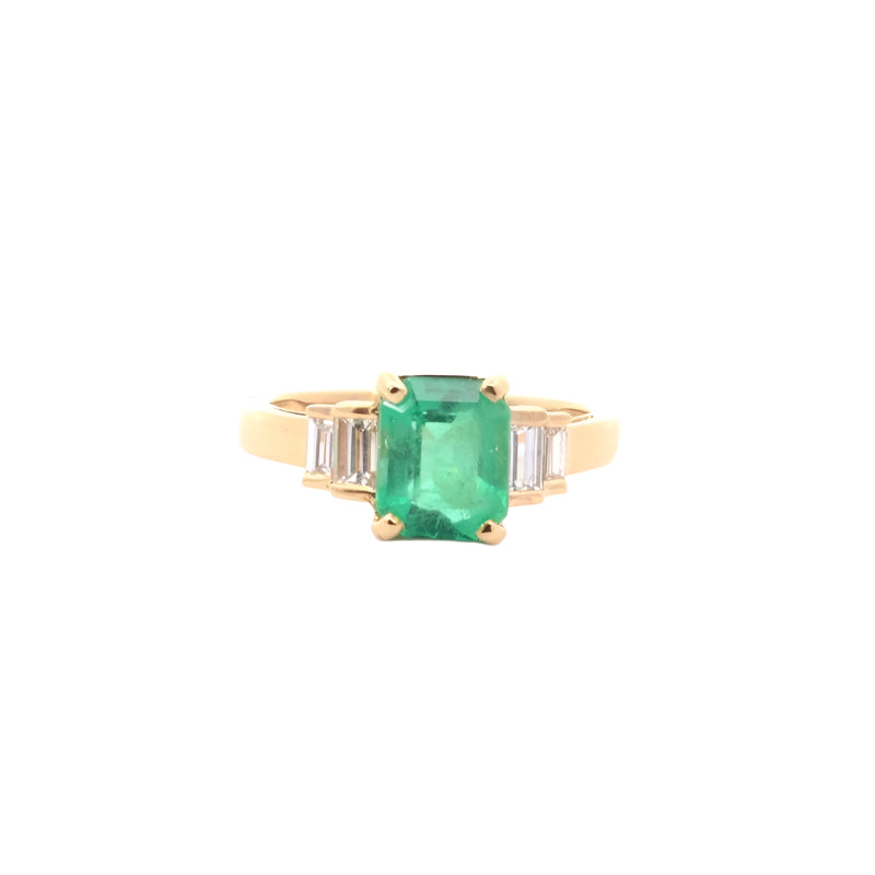 Bague émeraude 1,53 cts et diamants - Castafiore