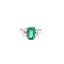 Bague émeraude 1,78cts et diamants - Castafiore